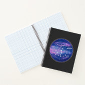 Minimal Galaxy Moon Design | Cosmic Aesthetic Art Notizblock (Innenseite)