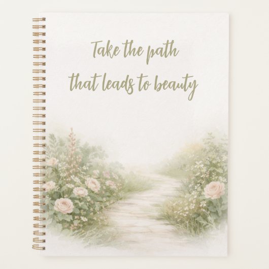 Minimal Garden Path Inspirational Planner Planer (Vorderseite)