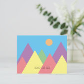 Minimal Gebirgskunst, einfach mcm Postkarte (Stehend Vorderseite)
