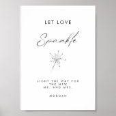 Minimal Gelassen Liebe Sign Wedding Table Sign Poster (Vorne)