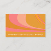 Minimal Gelb Rosa Einzigartige Abstrakte Marmorkun Visitenkarte (Rückseite)