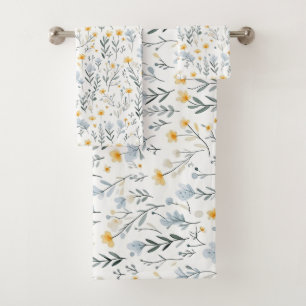 Minimal Gentle Colorful Garden Wildblumen Kinderzi Badhandtuch Set