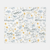 Minimal Gentle Colorful Garden Wildblumen Kinderzi Fleecedecke (Vorderseite (Horizontal))