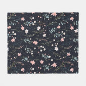 Minimal Gentle Colorful Garden Wildblumen Kinderzi Fleecedecke (Vorderseite (Horizontal))