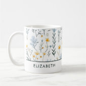 Minimal Gentle Colorful Garden Wildblumen Kinderzi Kaffeetasse (Links)
