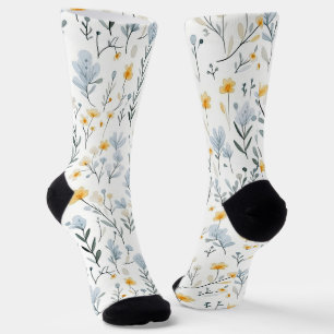Minimal Gentle Colorful Garden Wildblumen Kinderzi Socken