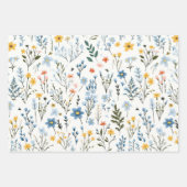 Minimal Gentle Colorful Garden Wildflowers Nursery Geschenkpapier Set (Vorderseite)