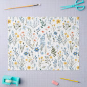 Minimal Gentle Colorful Garden Wildflowers Nursery Seidenpapier (Basteln)