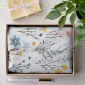 Minimal Gentle Colorful Garden Wildflowers Nursery Seidenpapier (Geschenk)