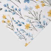 Minimal Gentle Colorful Garden Wildflowers Nursery Seidenpapier (Detail)