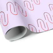 Minimal Geometric Abstract Line Pattern Geschenkpapier (Rolleneckpunkt)