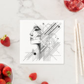 Minimal Geometric Face  Serviette (Beispiel)