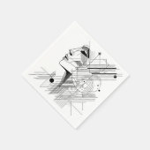 Minimal Geometric Face  Serviette (Ecke)