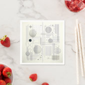 Minimal Geometric Line Art Serviette (Beispiel)