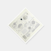 Minimal Geometric Line Art Serviette (Ecke)