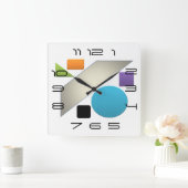 Minimal geometrisch, Avantgarde hell Quadratische Wanduhr (Zuhause)