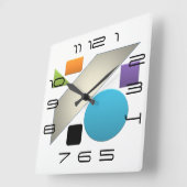 Minimal geometrisch, Avantgarde hell Quadratische Wanduhr (Winkel)