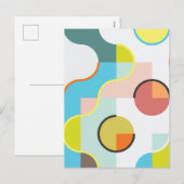 Minimal geometrisch feiertagspostkarte (Vorne/Hinten)