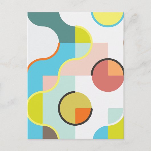Minimal geometrisch feiertagspostkarte (Vorderseite)