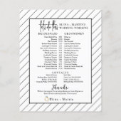 Minimal gezeichneter Skripttext Hochzeitstag Zeitl (Rückseite)