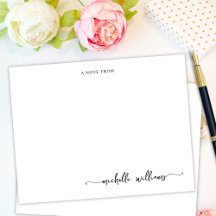 Minimal Girly Elegante Calligrafy Script Note from