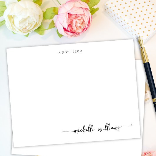 Minimal Girly Elegante Calligrafy Script Note from Mitteilungskarte