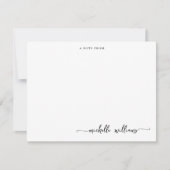 Minimal Girly Elegante Calligrafy Script Note from Mitteilungskarte (Vorderseite)