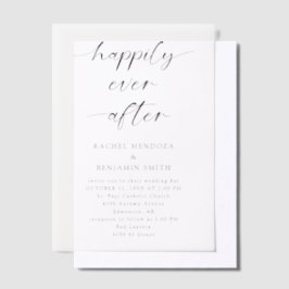 Minimal glücklich je nach Hochzeit Pergament Einladungen