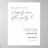 Minimal glücklich je nach Party Elopement Willkomm Poster (Vorne)