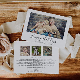 Minimal glückliche Ferien Jahr im Überblick Landsc Feiertagskarte