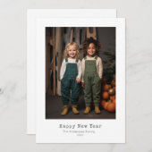 Minimal glückliche Jahreskarte Feiertagskarte (Vorne/Hinten)