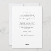 Minimal glückliche Jahreskarte Feiertagskarte (Rückseite)