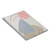 Minimal Gold Blush Abstrakte Formen Notebook Notizblock (Rechte Seite)