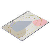 Minimal Gold Blush Abstrakte Formen Notebook Notizblock (Linke Seite)