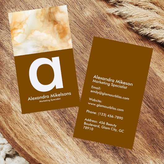 Minimal Gold Branding Visitenkarte