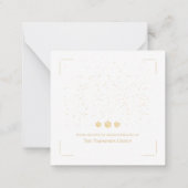 Minimal Gold Christmas Tree Corporate Holiday Mitteilungskarte (Rückseite)