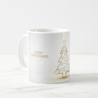 Minimal Gold Christmas Tree Mug Kaffeetasse