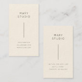 Minimal Gold & Creme | Vertikal Visitenkarte (Vorne/Hinten)