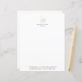 Minimal Gold Designer Abstrakt Letterhead Design