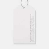 Minimal Gold Designer Abstrakt Letterhead Design Geschenkanhänger (Rückseite)