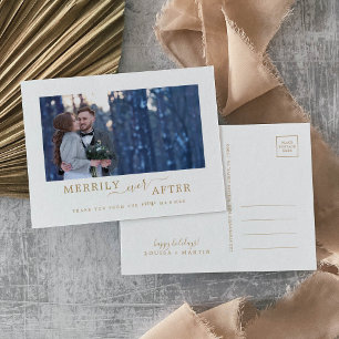 Minimal Gold einfach je nach neuem Dank Feiertagspostkarte