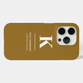 Minimal Gold Elegant Anspruchsvolles Luxe Monogram Case-Mate iPhone Hülle (Rückseite (Horizontal))