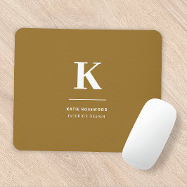 Minimal Gold Elegant Anspruchsvolles Luxe Monogram Mousepad