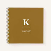 Minimal Gold Elegant Anspruchsvolles Luxe Monogram Notizblock (Vorderseite)