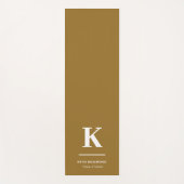Minimal Gold Elegant Anspruchsvolles Luxe Monogram Yogamatte (Vorderseite)