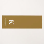 Minimal Gold Elegant Anspruchsvolles Luxe Monogram Yogamatte (Vorderseite (Horizontal))