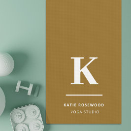 Minimal Gold Elegant Anspruchsvolles Luxe Monogram Yogamatte