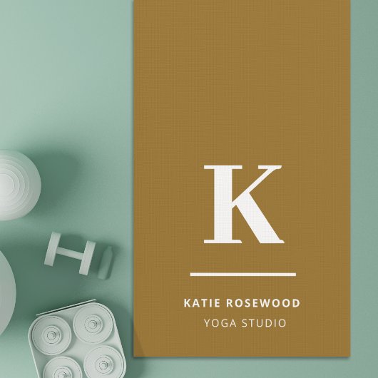 Minimal Gold Elegant Anspruchsvolles Luxe Monogram Yogamatte