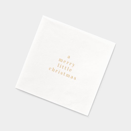 Minimal Gold Foil A Merry Little Christmas Servietten Mit Folie (Links)