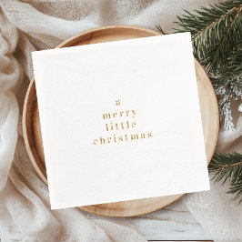 Minimal Gold Foil A Merry Little Christmas Servietten Mit Folie